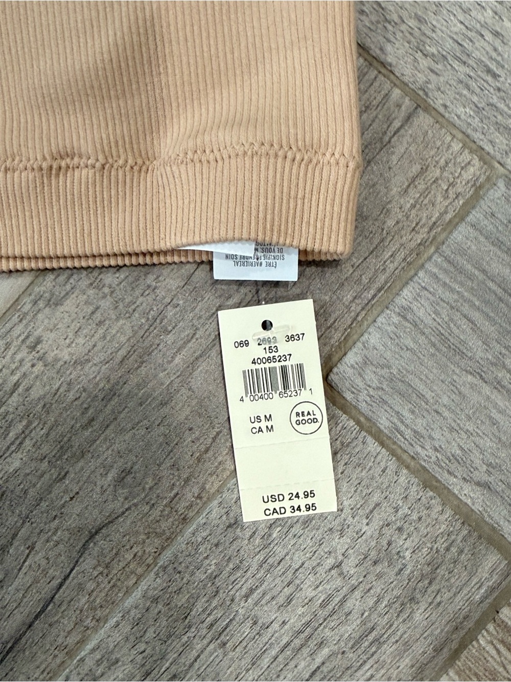 aerie Ribbed Bralette - Beige - Picture 2 of 3